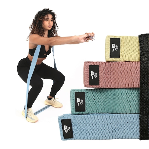 Wecare Fitness Full-Body Workout 4 Pack Resistance Bands, 4 Levels of Resistance, Mesh Carrying Bag, 4PK WC-4P-RBS - main